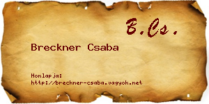 Breckner Csaba névjegykártya
